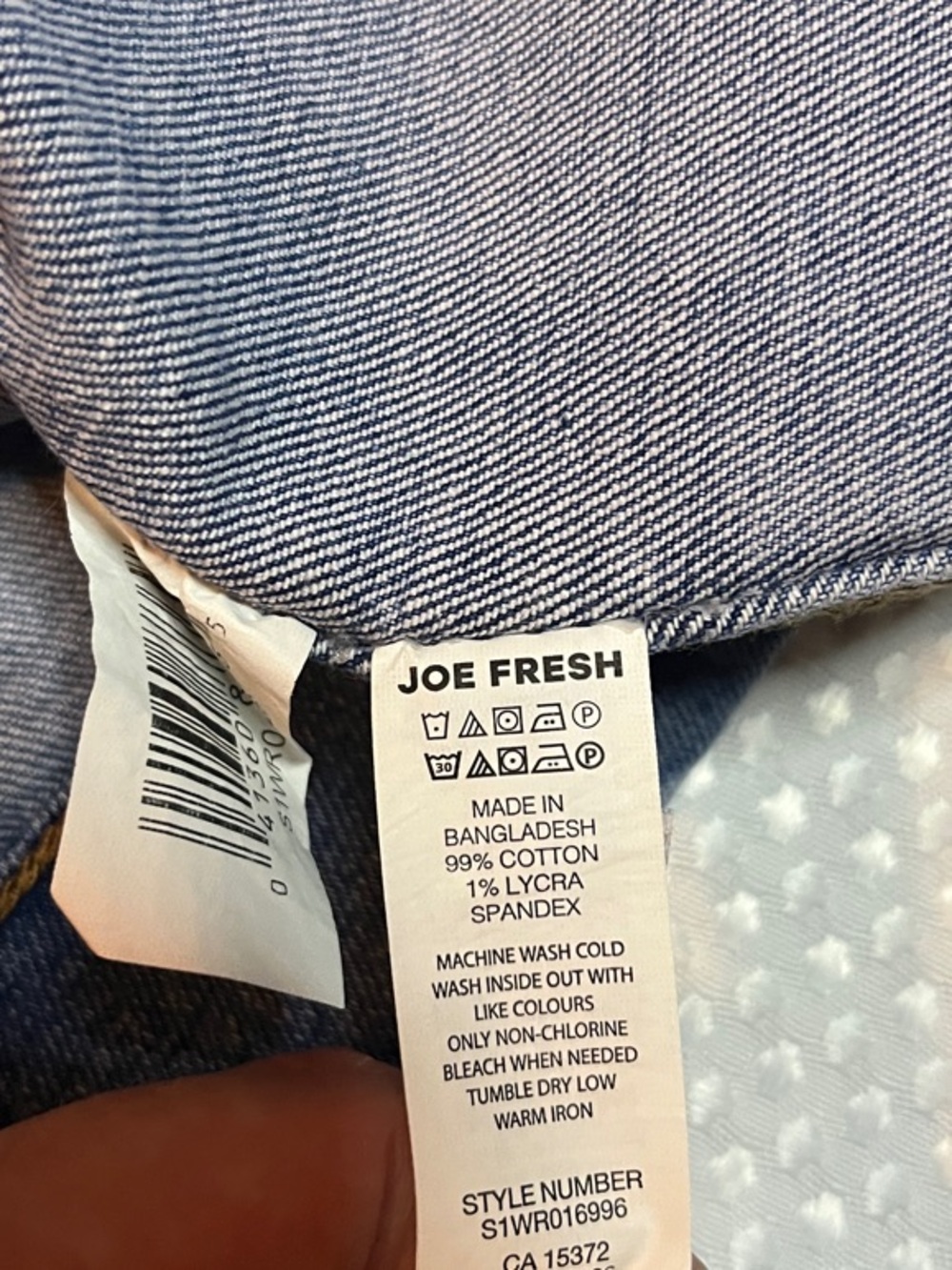 Joe Fresh Blue Denim Button-Front Pencil Skirt - Picture 4 of 4